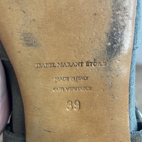 Isabel Marant Etoile Ralf Ankle Boots in Sage Suede Leather Size 39 / US9 Boho - Picture 6 of 6